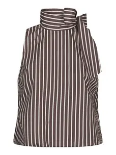 Neo Noir Veda Wide Stripe Top Dark Brown