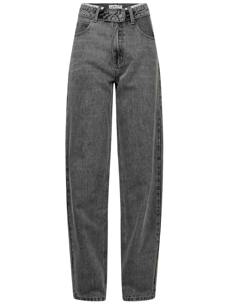 Haute L'Amitié Flip Barrel Grey Tall Jeans