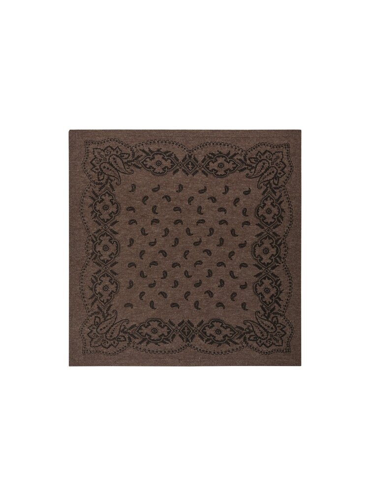 Neo Noir Adelina Paisley Knit Scarf Brown Melange
