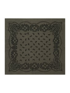 Neo Noir Adelina Paisley Knit Scarf Army