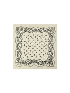 Neo Noir Adelina Paisley Knit Scarf Off White