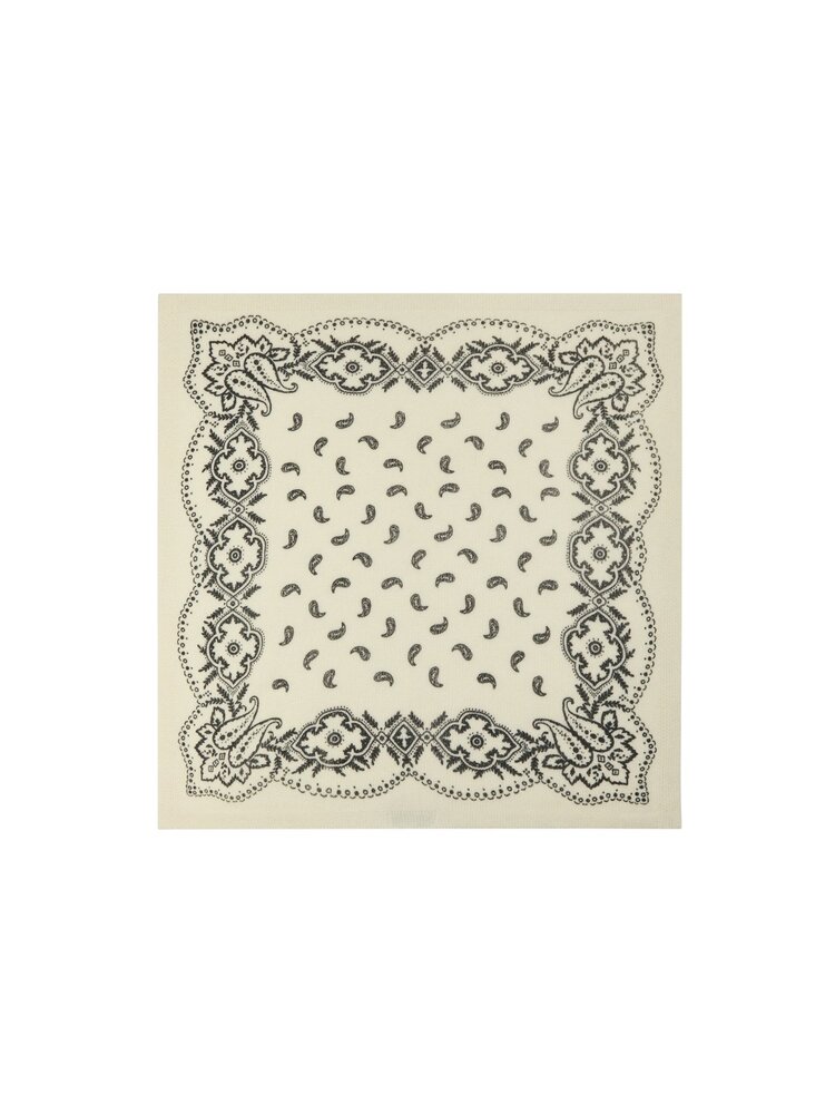 Neo Noir Adelina Paisley Knit Scarf Off White