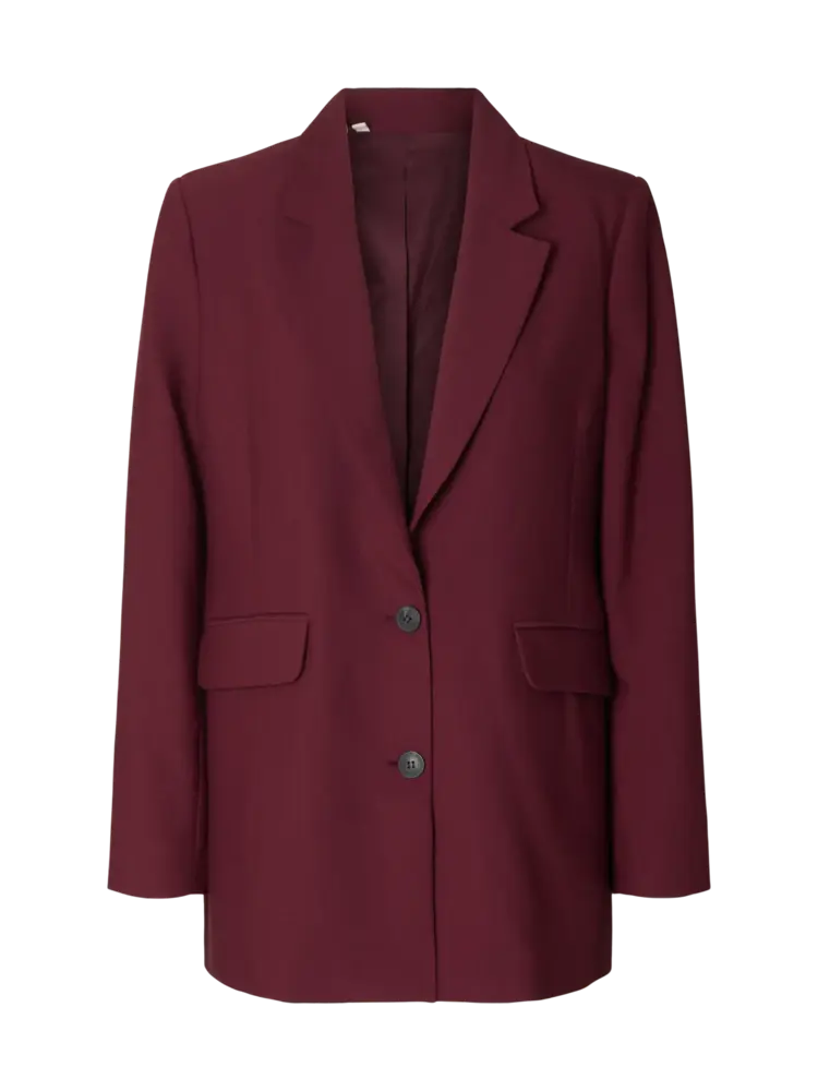 Selected Femme Rita LS Relaxed Blazer Mel Noos Tawny Port/Melange