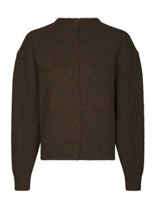 Neo Noir Dione Fluffy Knit Cardigan Brown Melange