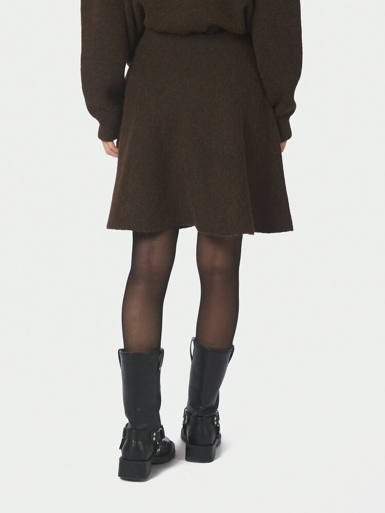 Neo Noir Dione Fluffy Knit Cardigan Brown Melange