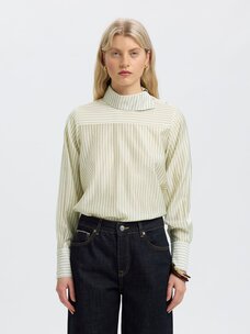 Selected Femme Connie LS Relaxed Top Egret/Stripes