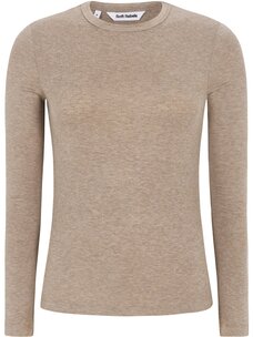 Soft Rebels Roman O-Neck Silver Mink Melange