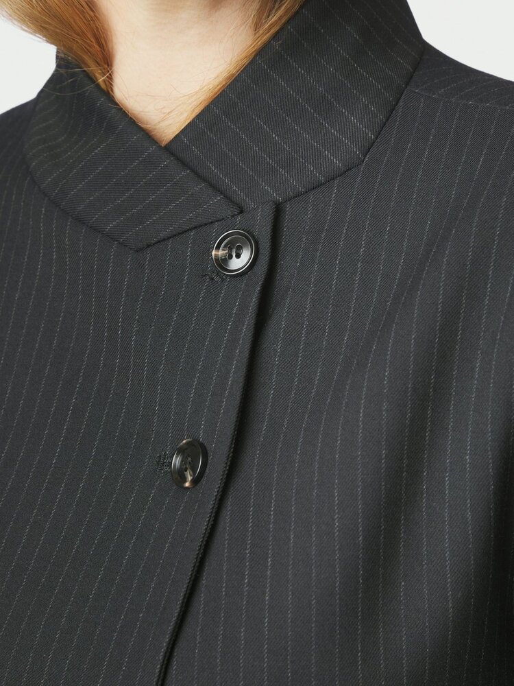 Neo Noir Tiria Slim Pinstripe Dark Navy