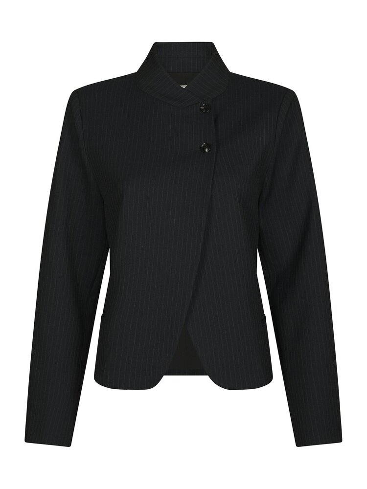 Neo Noir Tiria Slim Pinstripe Dark Navy