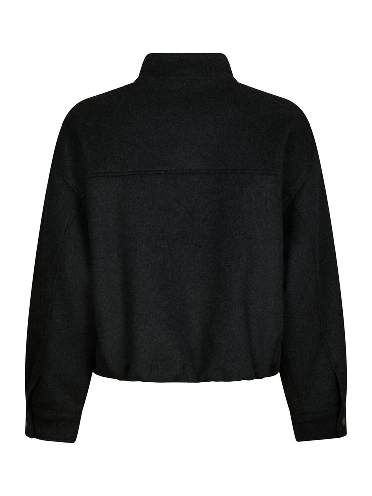 Neo Noir Florine Wool Bomber Jacket Antracit