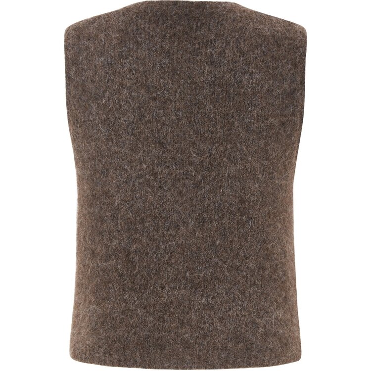 Soft Rebels Camilla Vest Knit Demitasse Melange