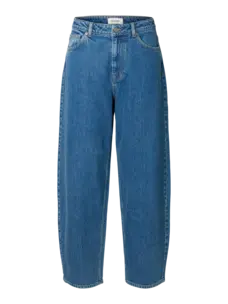 Selected Femme Barrel Bea-Kori HW Jeans Noos Medium Blue Den/203