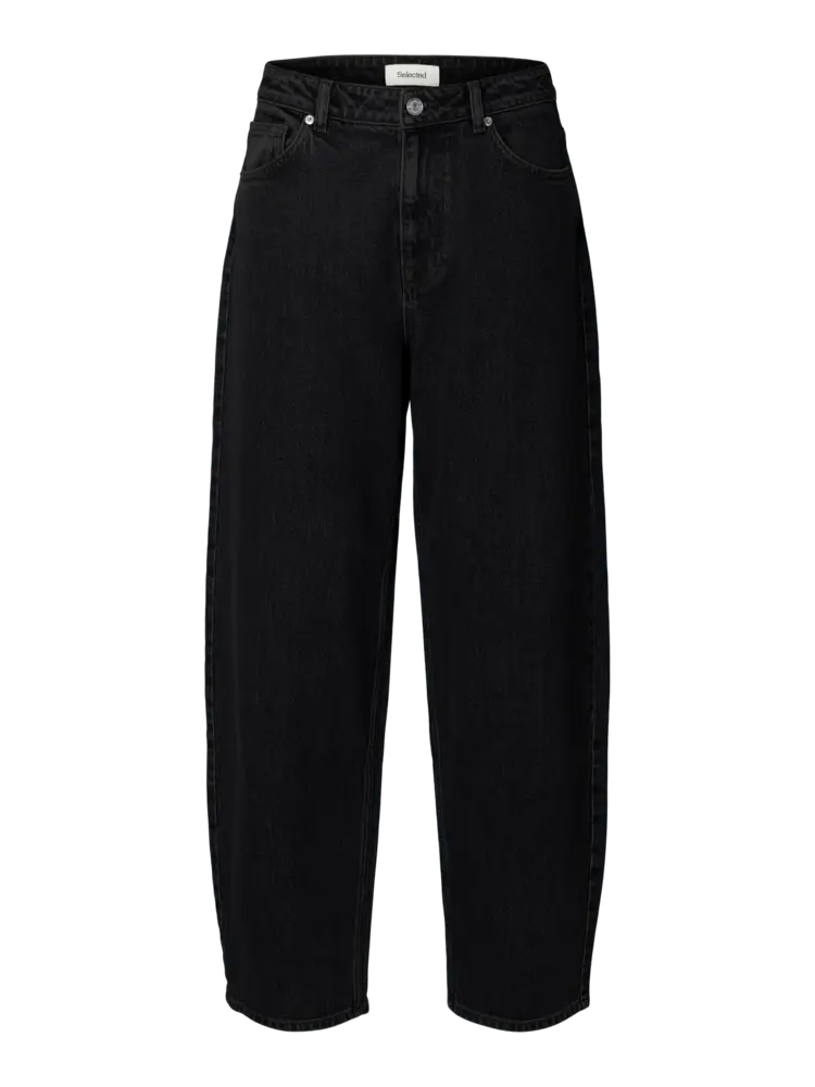 Selected Femme Barrel Bea-Kori HW Jeans Noos Black Denim/201
