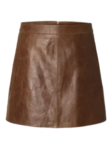 Selected Femme Jil Leather HW Mini Skirt Delicioso