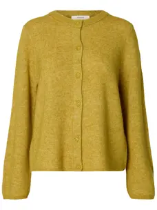 Selected Femme Lulu New LS Knit Cardigan Noos Avocado Oil/Melange