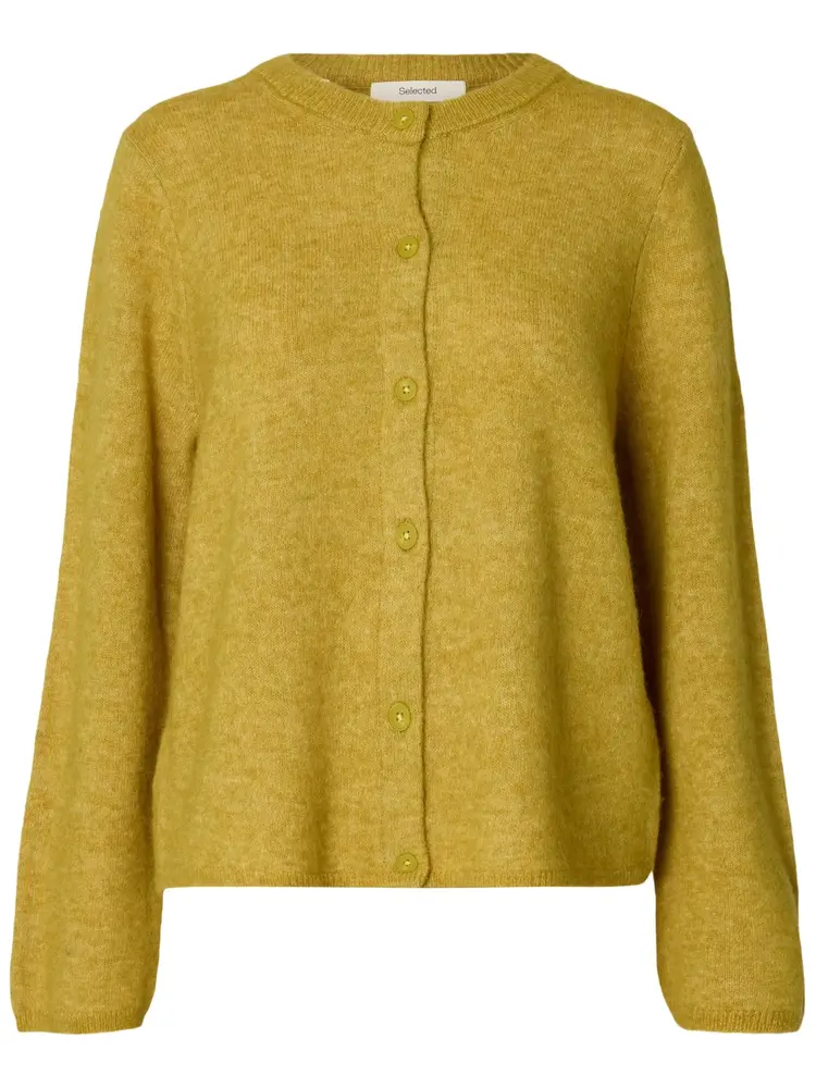 Selected Femme Lulu New LS Knit Cardigan Noos Avocado Oil/Melange