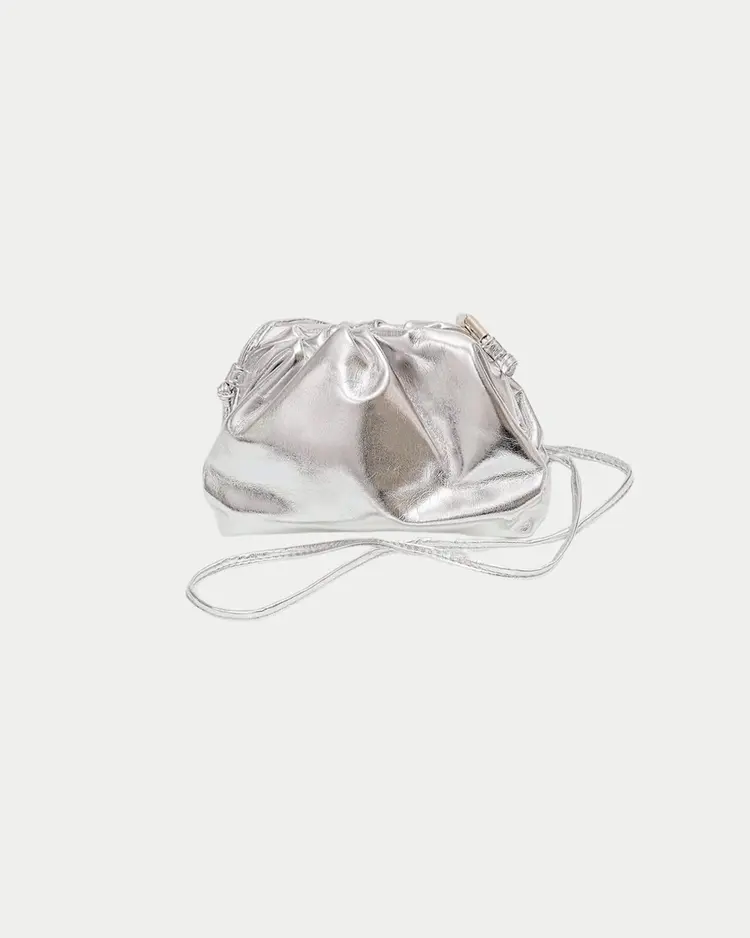 Bow19 Dumpling Bag Shiny Silver