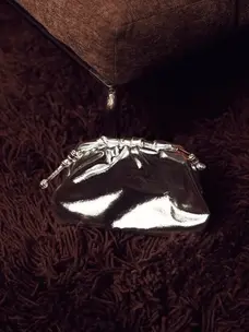 Bow19 Dumpling Bag Shiny Silver