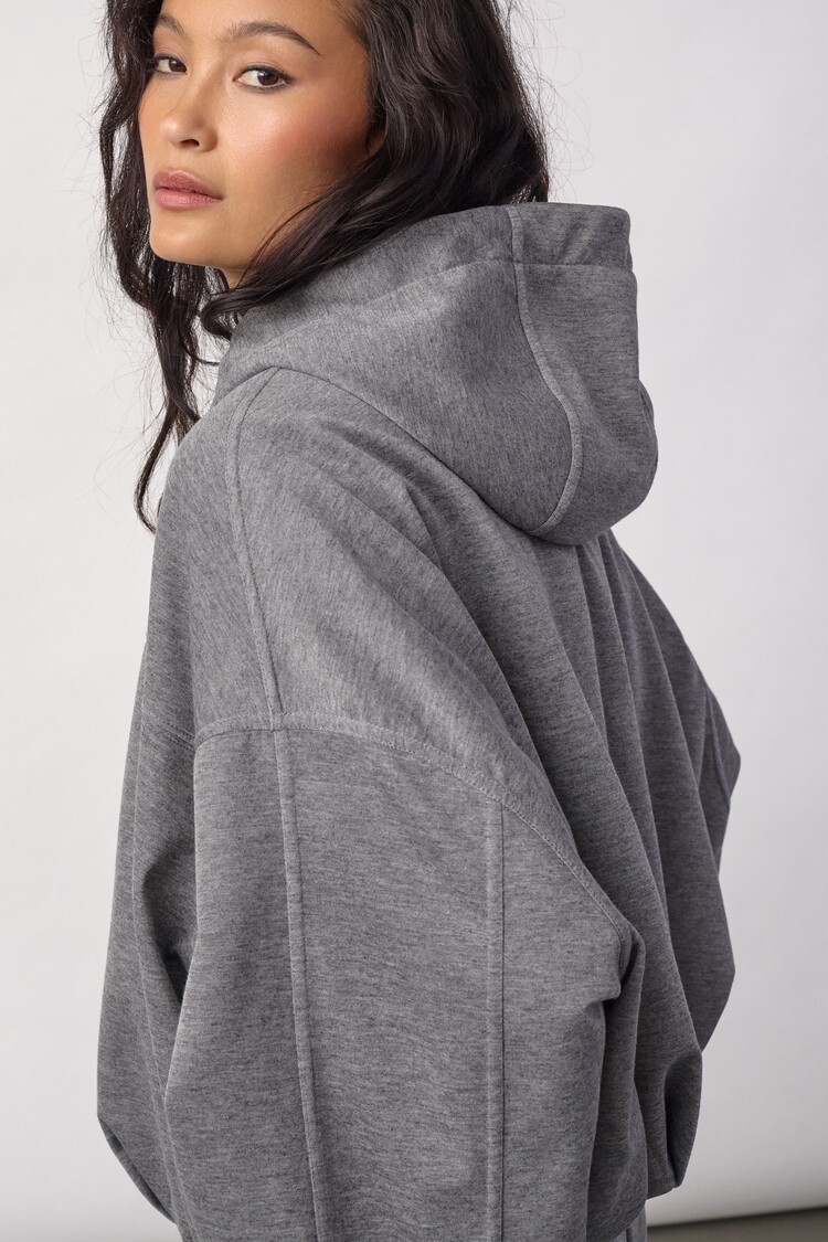 Co'Couture LanceCC Balloon Hoodie Mid Grey Melange