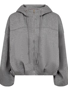 Co'Couture LanceCC Balloon Hoodie Mid Grey Melange