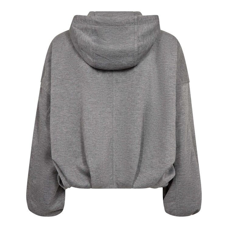 Co'Couture LanceCC Balloon Hoodie Mid Grey Melange