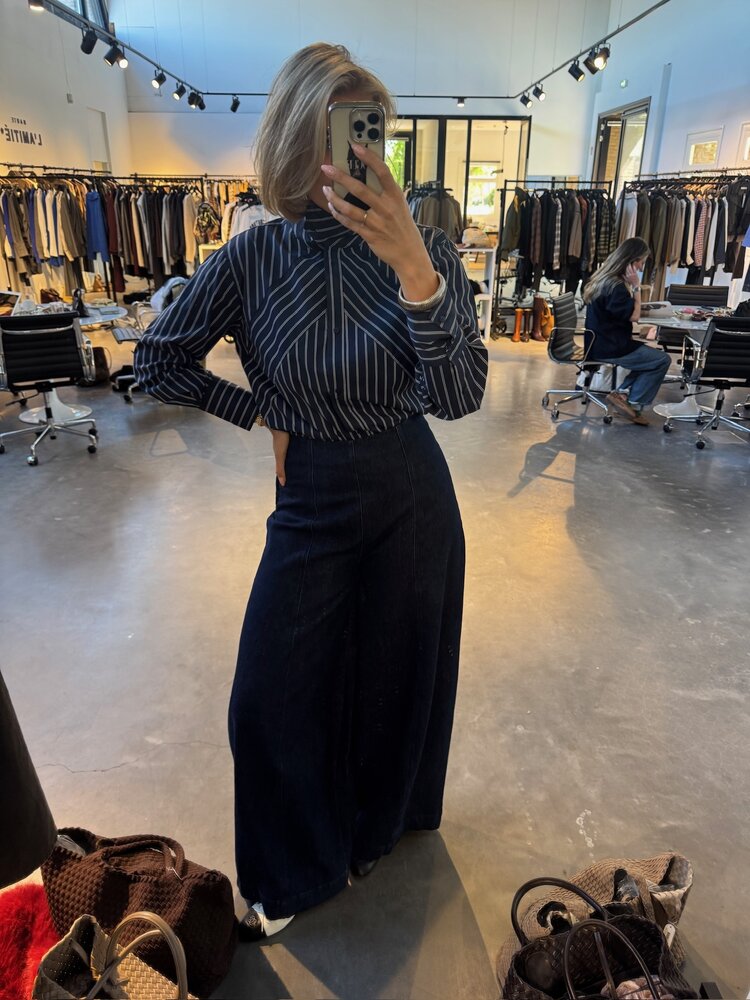 Co'Couture SomoCC Stripe Scarf Navy