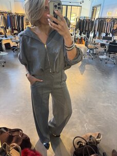Co'Couture LanceCC Crease Sweatpant Mid Grey Melange