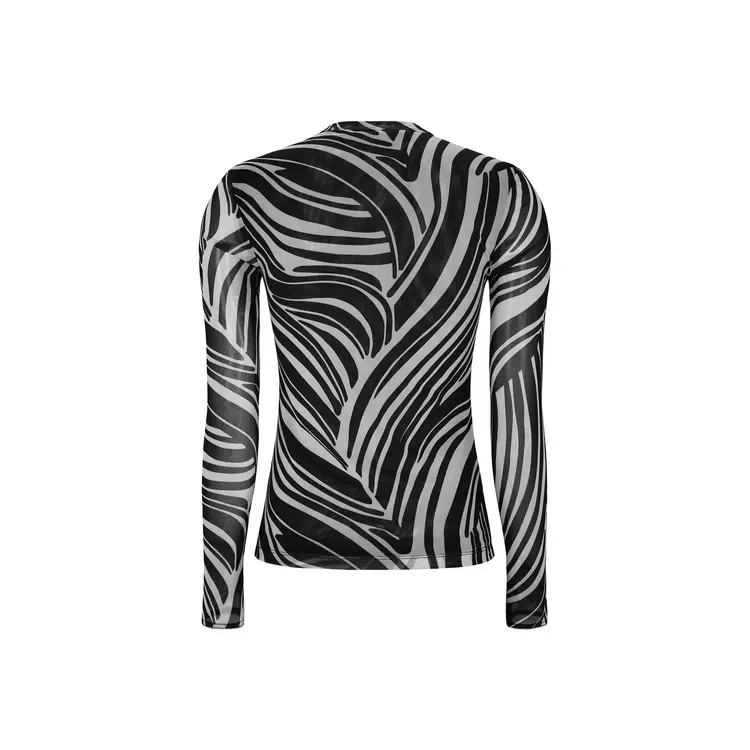 Soft Rebels Maryam LS Top Zebra Print