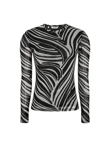Soft Rebels Maryam LS Top Zebra Print