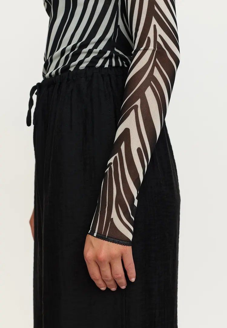 Soft Rebels Maryam LS Top Zebra Print
