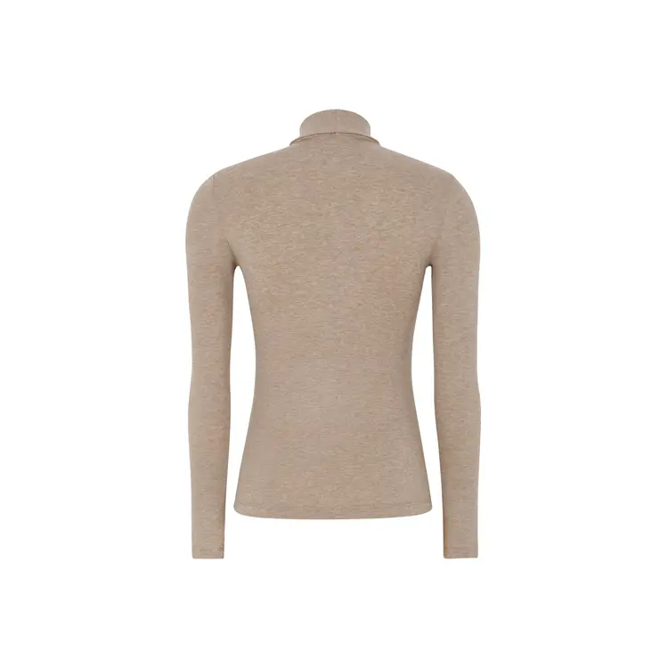 Soft Rebels Roman Roll Neck Silver Mink Melange