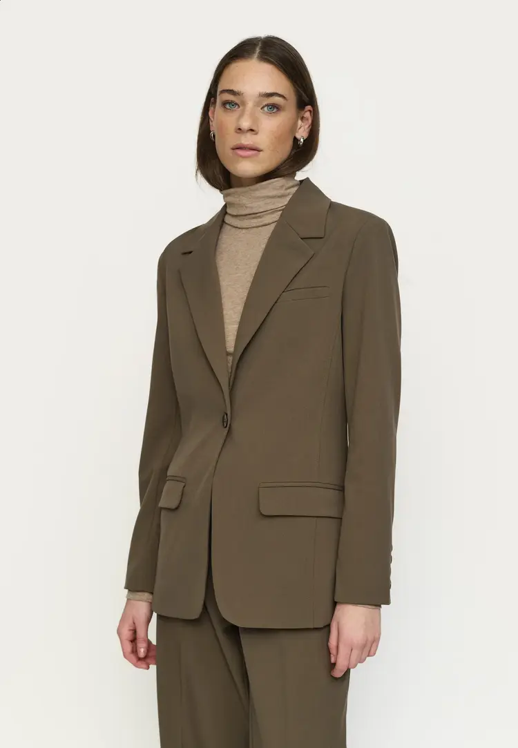 Soft Rebels Roman Roll Neck Silver Mink Melange