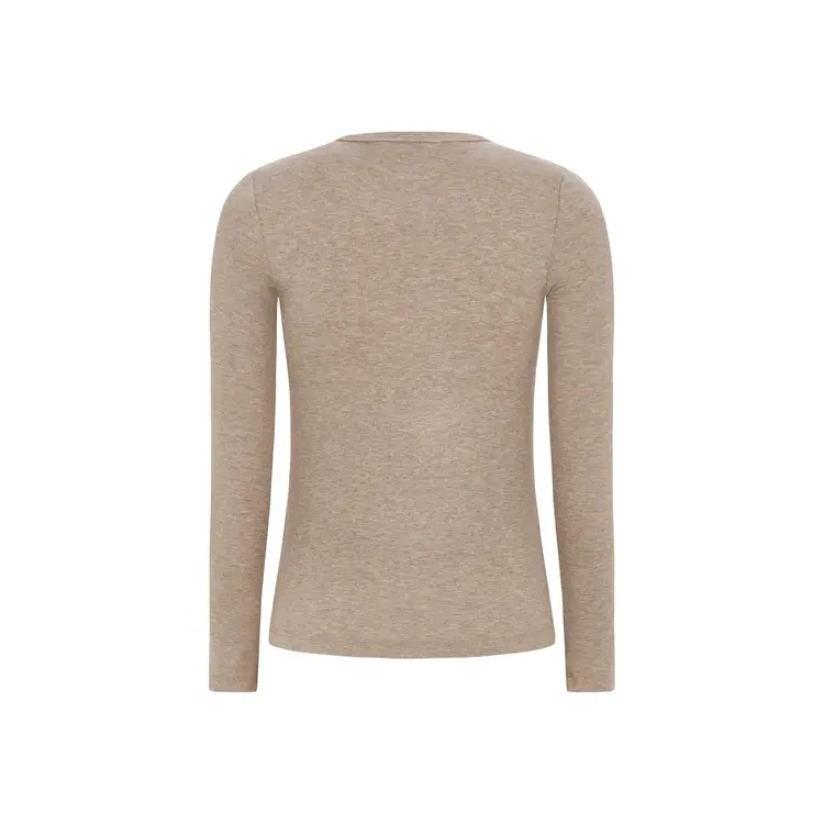 Soft Rebels Roman O-Neck Silver Mink Melange