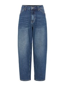 Soft Rebels Amelie Cropped Barrel Jeans Mid Waisted Blue Denim