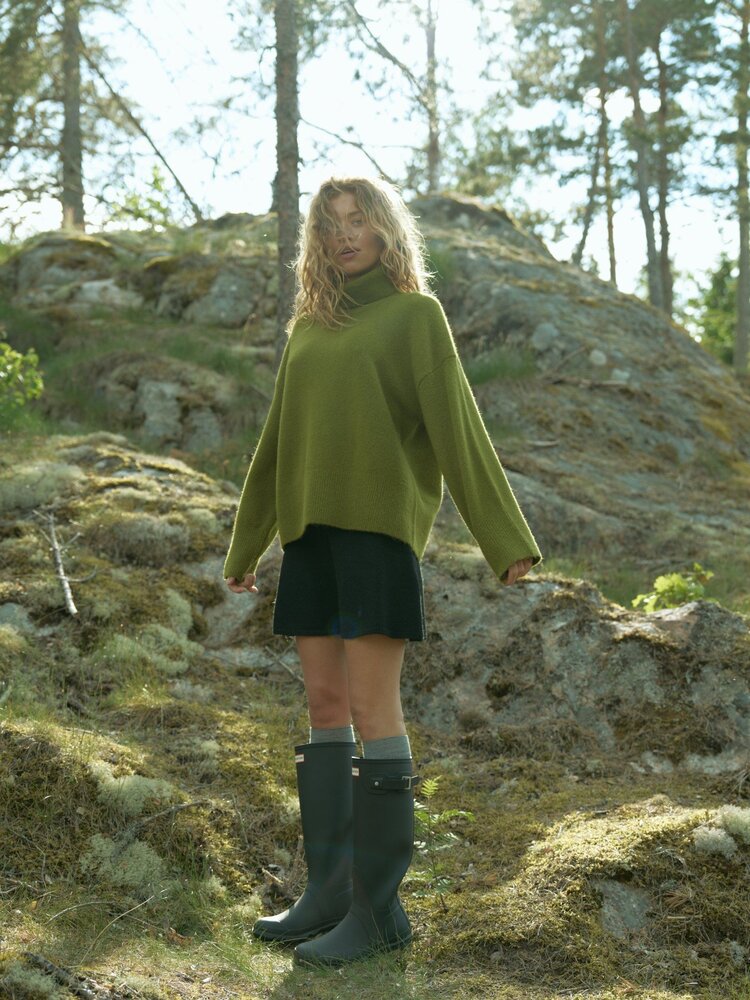 Neo Noir Naline Knit Blouse Sage Green