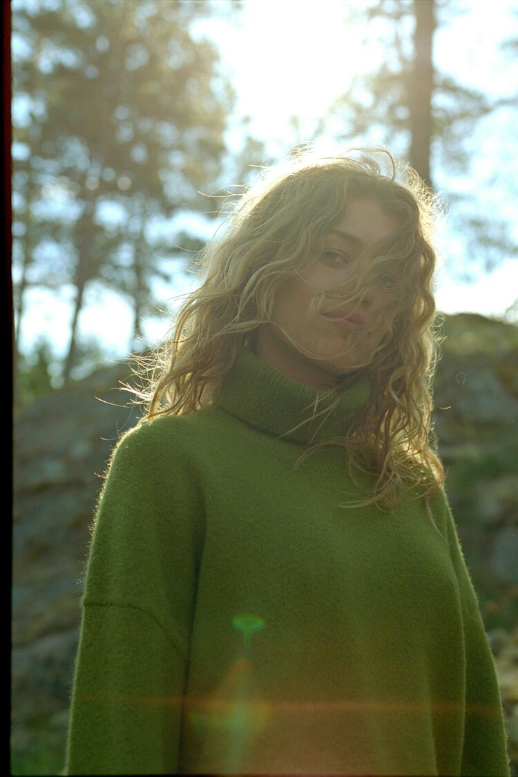 Neo Noir Naline Knit Blouse Sage Green