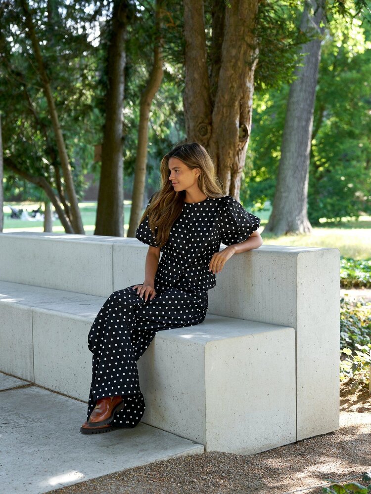 Neo Noir Malba Dot Pants Black