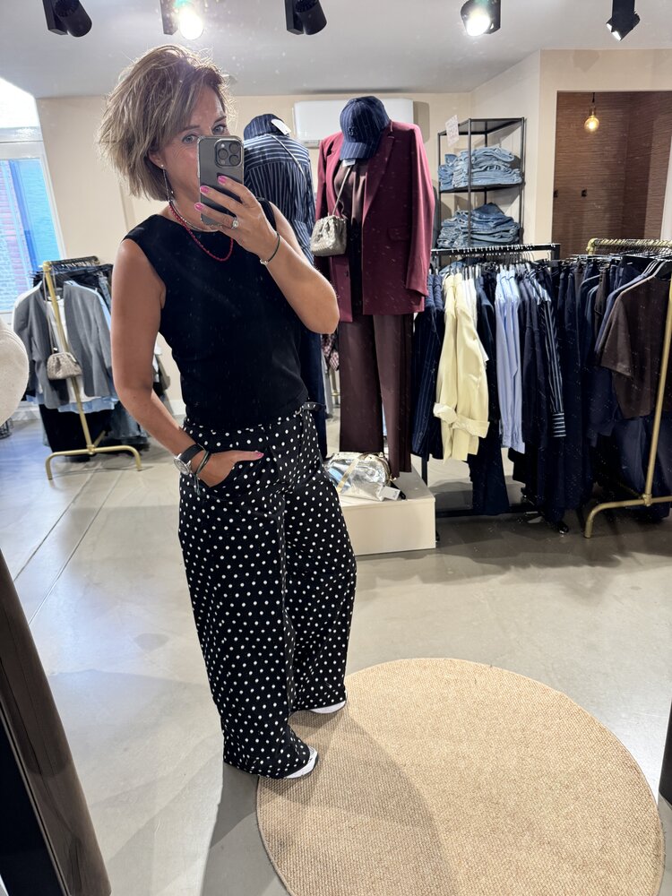 Neo Noir Malba Dot Pants Black