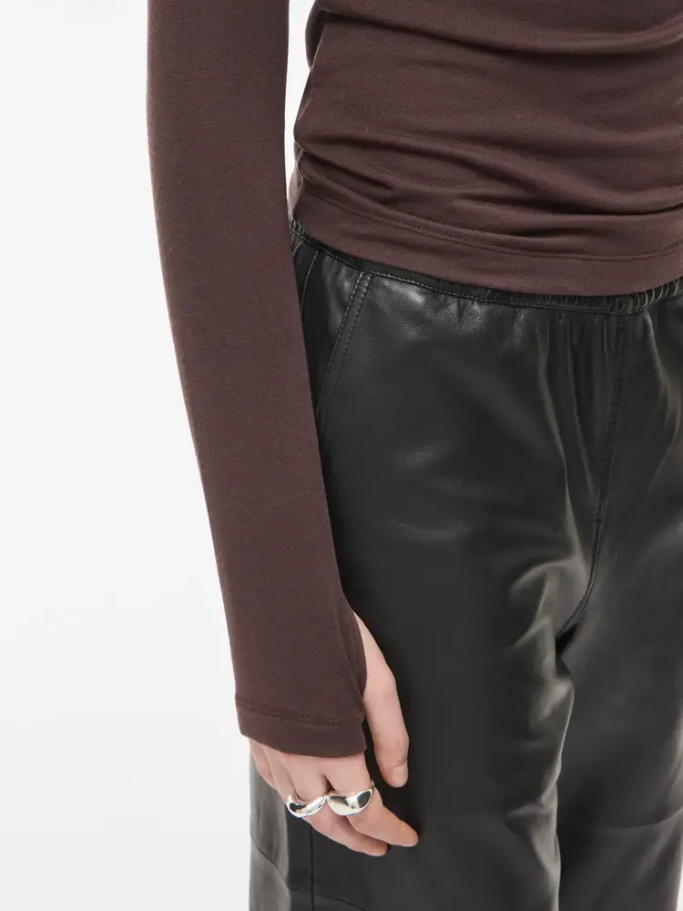 Rouge Edit Maple L/S O-Neck Tee/2 Seal Brown