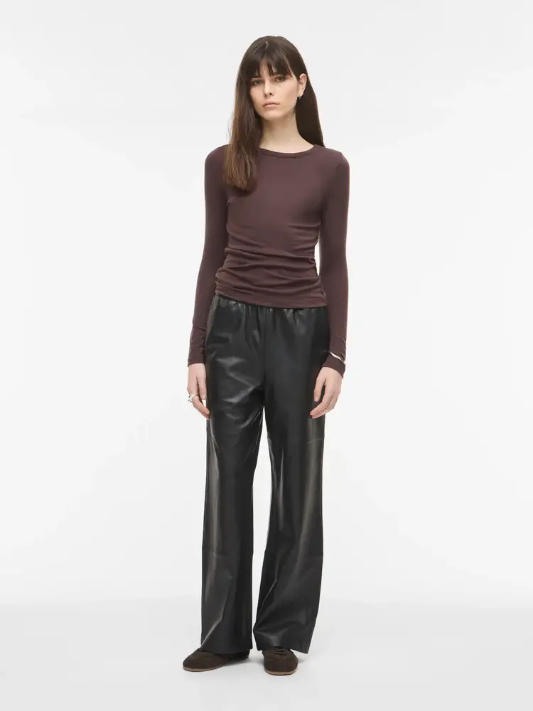 Rouge Edit Maple L/S O-Neck Tee/2 Seal Brown