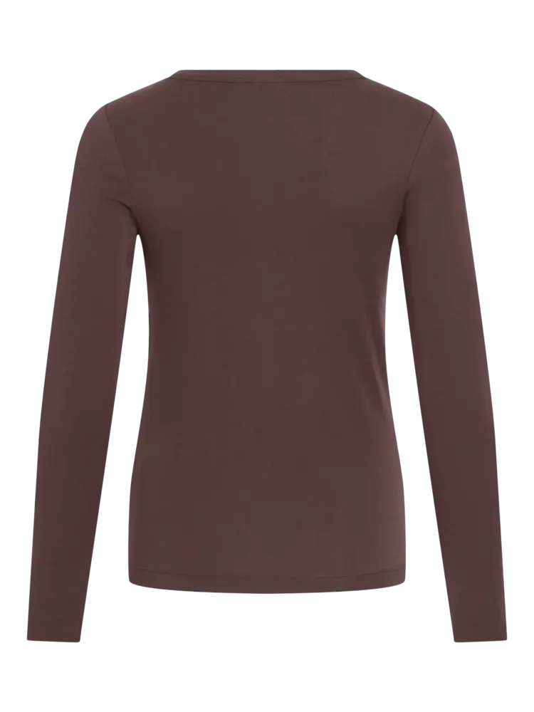 Rouge Edit Maple L/S O-Neck Tee/2 Seal Brown