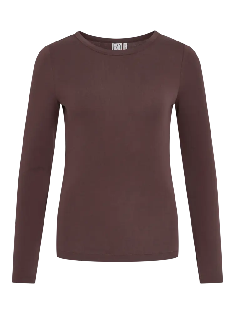 Rouge Edit Maple L/S O-Neck Tee/2 Seal Brown