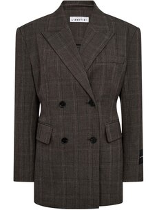 Haute L'Amitié Waist Fit Check Blazer Mocca