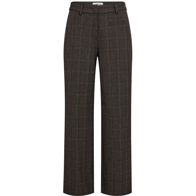 Haute L'Amitié Check Fit PlainTall  Pant Mocca