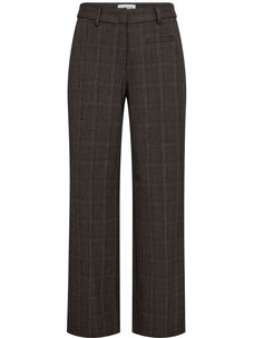 Haute L'Amitié Check Fit Plain Pant Mocca