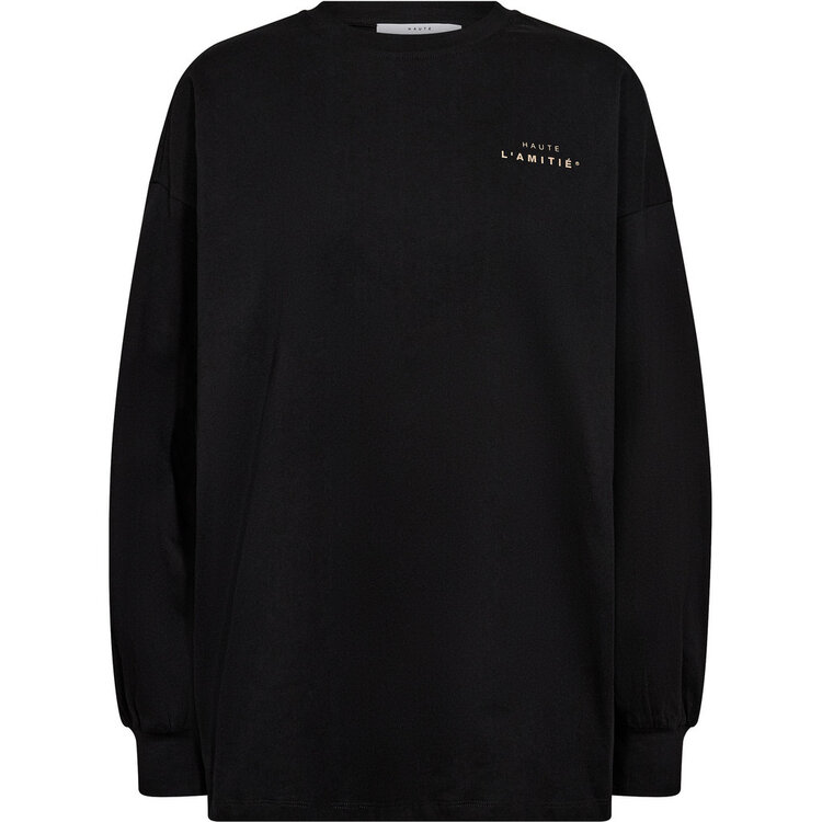 Haute L'Amitié Crew Neck LS Tee Black/Walnut Print