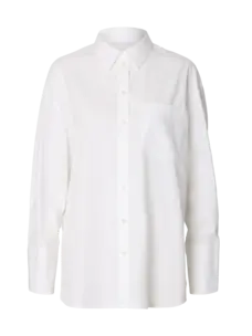 Selected Femme Dannie LS Oversized Shirt Noos Bright White