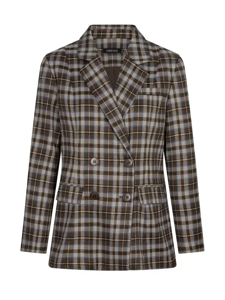 Ydence Blazer Novalee Brown/Blue Check