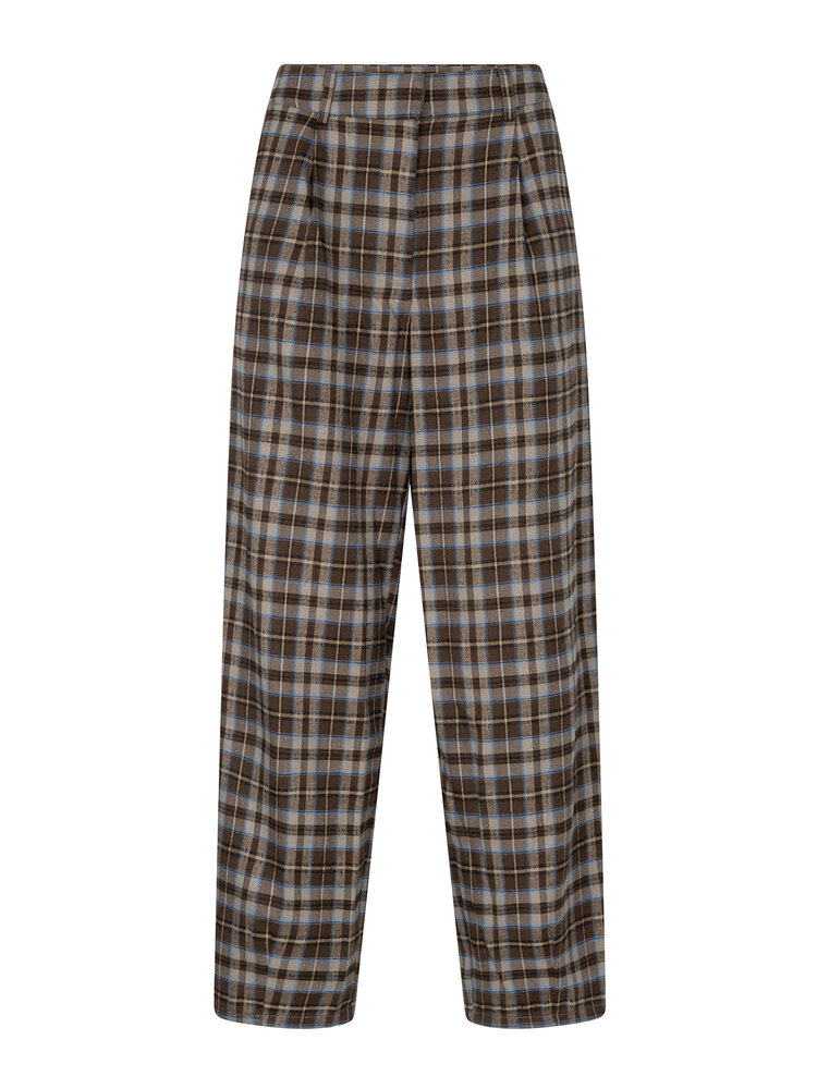 Ydence Pants Florance Brown/Blue Check