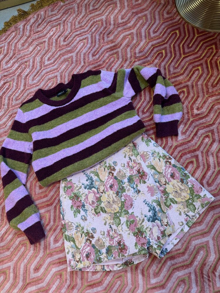 Ydence Knitted Sweater Aurora Aubergine